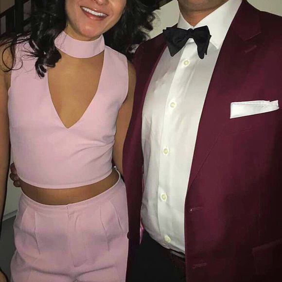 Two Piece Pants Suit Size S, Crop Top! - Picture 4 of 4